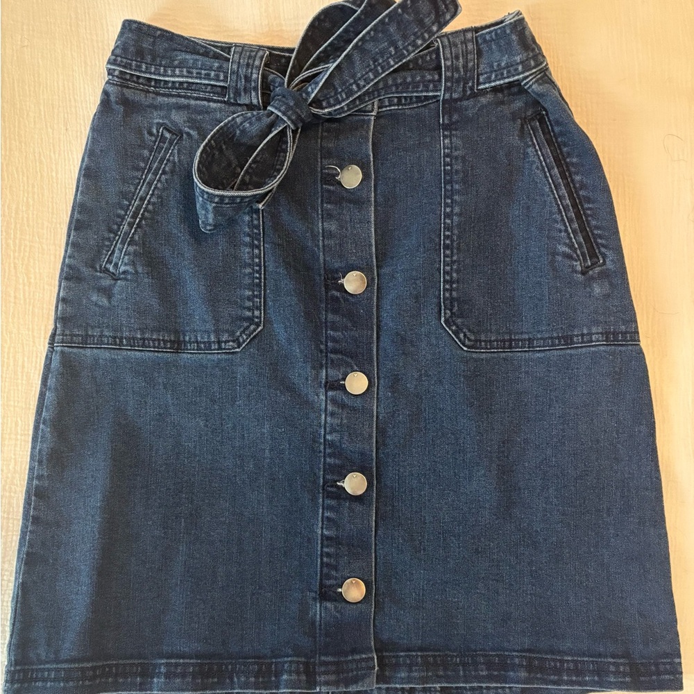 a new day Dark Blue Denim Pencil Skirt